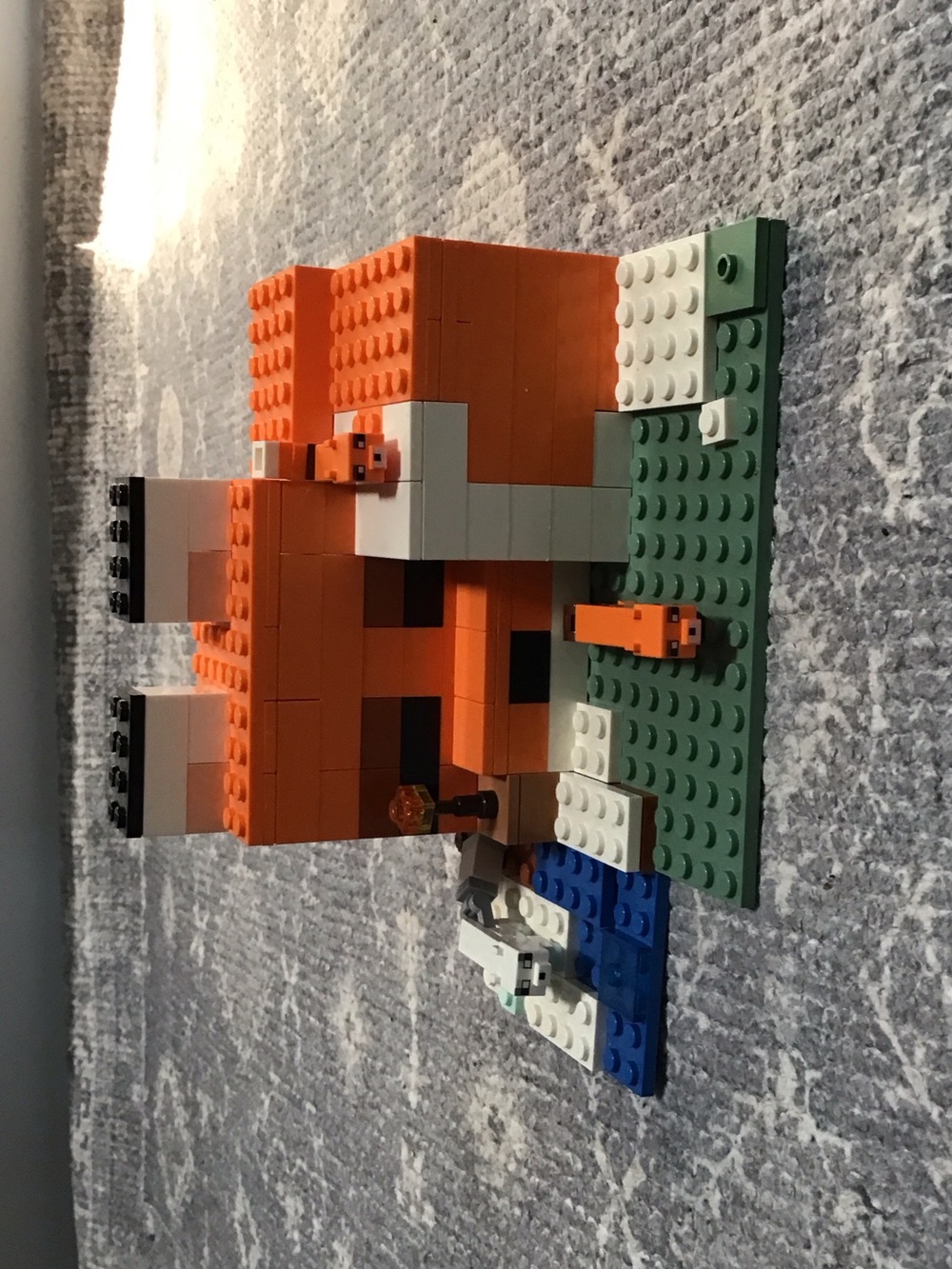 Lego Orange White Green Blue Build with Small Figures - Picture 1 of 2